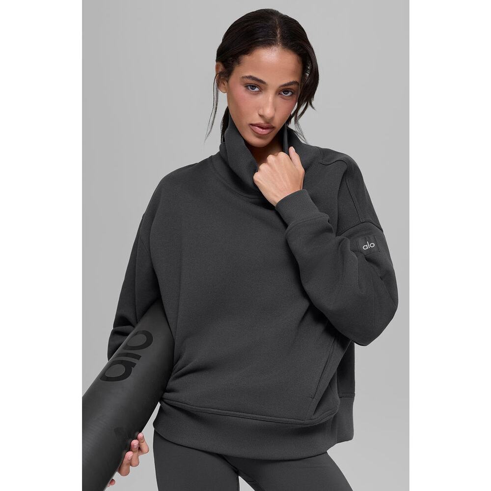 SMALL ALO Hazy Mock Neck Pullover